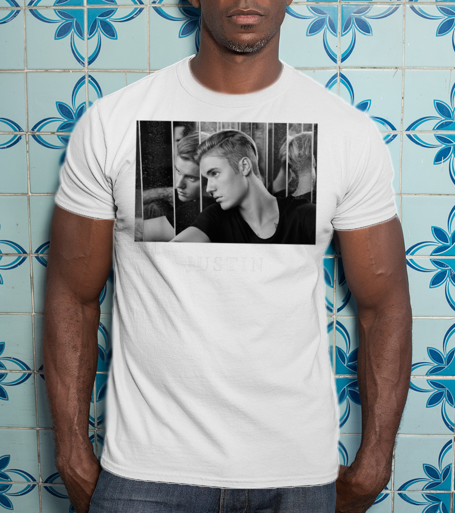 Justin Bieber Reflection Mirror Photography T-Shirt