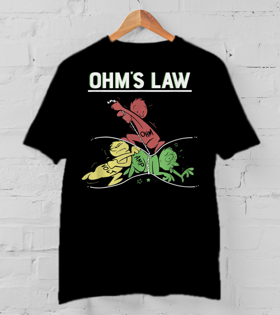 OHM'S LAW VOLT AMP Funny Electrical Electronics Engineer T-Shirt