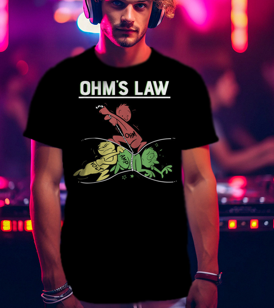 OHM'S LAW VOLT AMP Funny Electrical Electronics Engineer T-Shirt