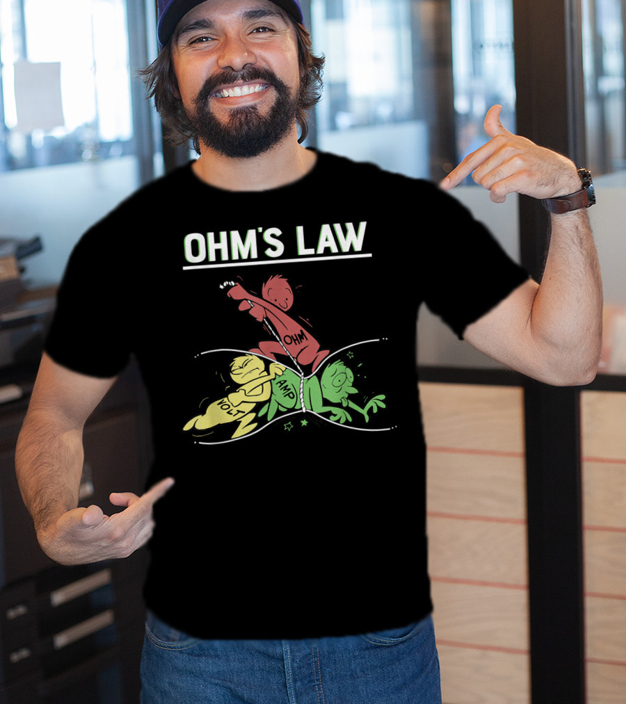 OHM'S LAW VOLT AMP Funny Electrical Electronics Engineer T-Shirt