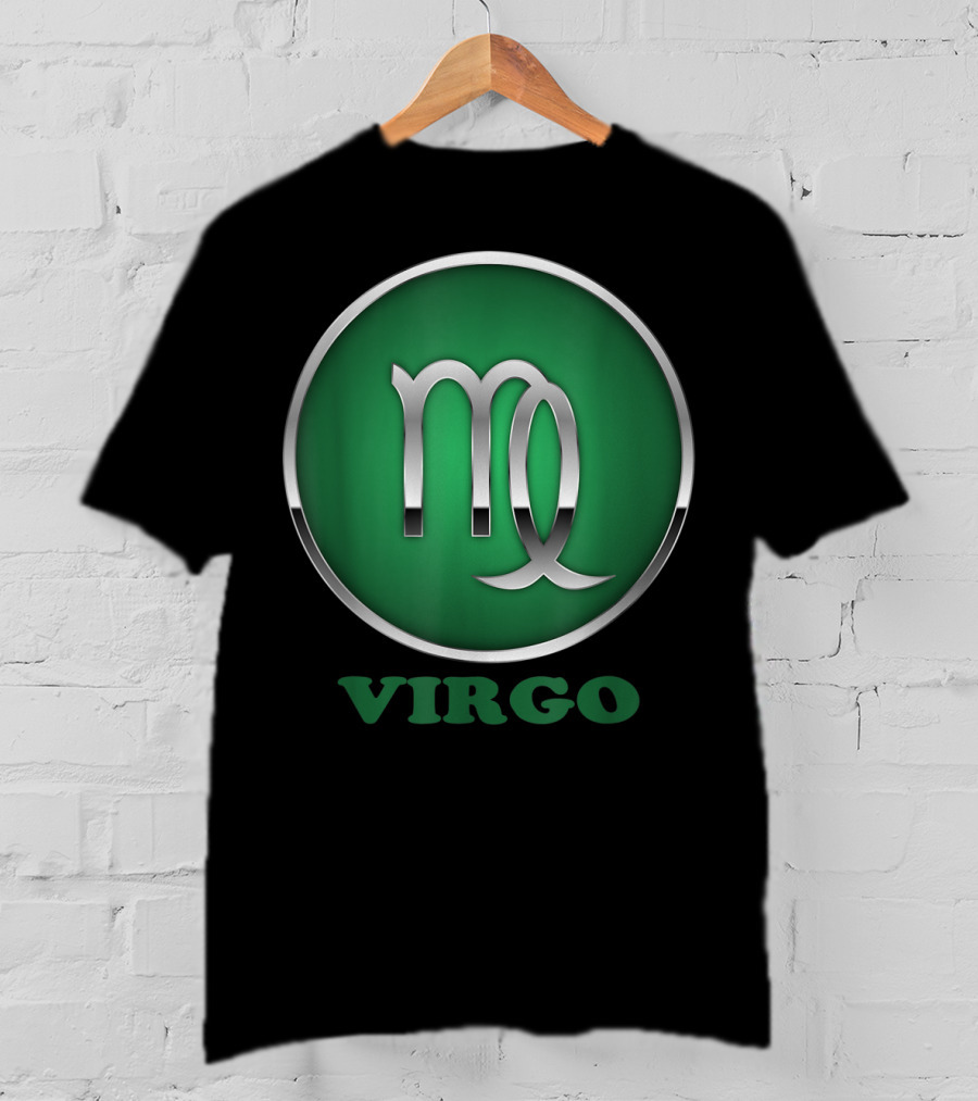 Virgo Personalidad El Signo Del Zodíaco Símbolo Icońico Verde T-Shirt