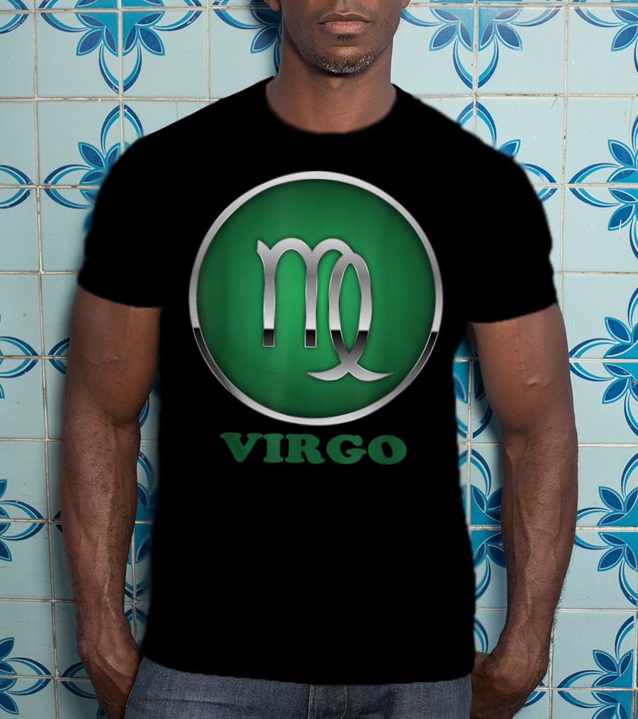 Virgo Personalidad El Signo Del Zodíaco Símbolo Icońico Verde T-Shirt
