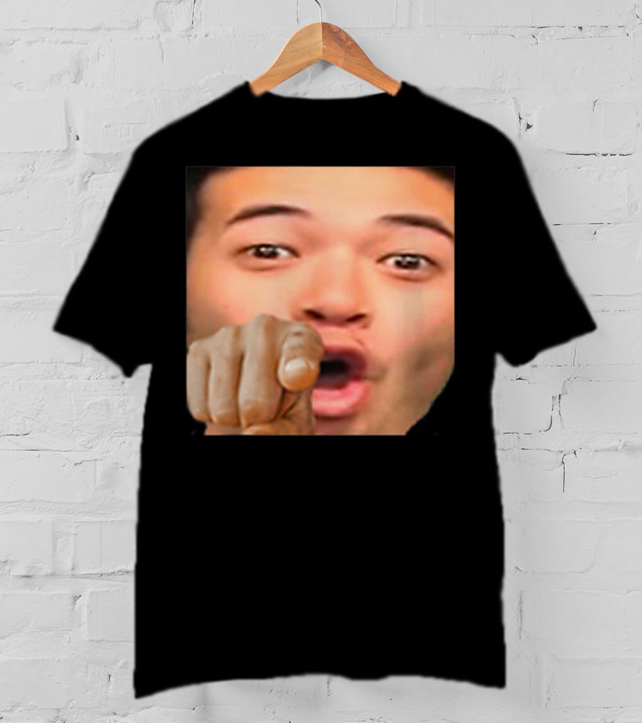 Pogyou Corner Emote Pointing Face Twitch Reaction T-Shirt