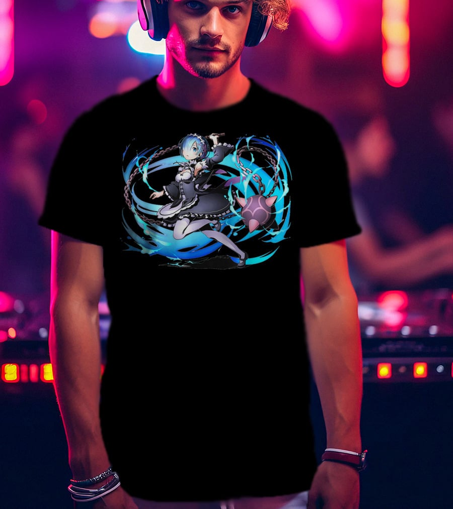 Re Zero Anime Ram Character Dynamic T-Shirt
