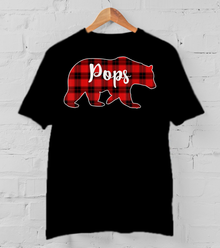 Pops Red Plaid Bear T-Shirt