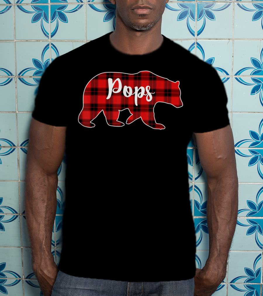 Pops Red Plaid Bear T-Shirt