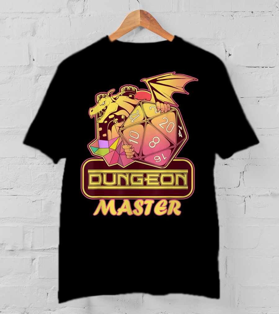 Dungeon Master Retro Tabletop Gaming Vintage Dragon Dice T-Shirt