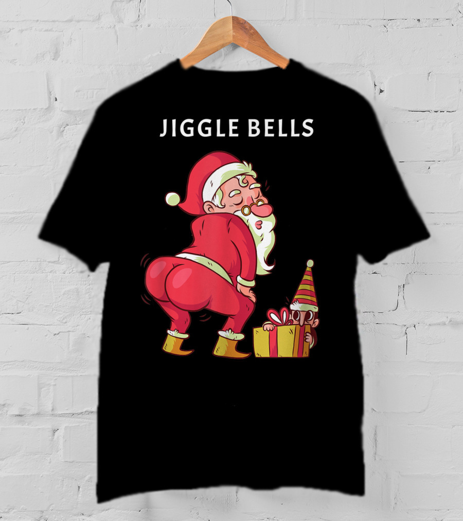 Jiggle Bells Santa Twerking With Gift T-Shirt