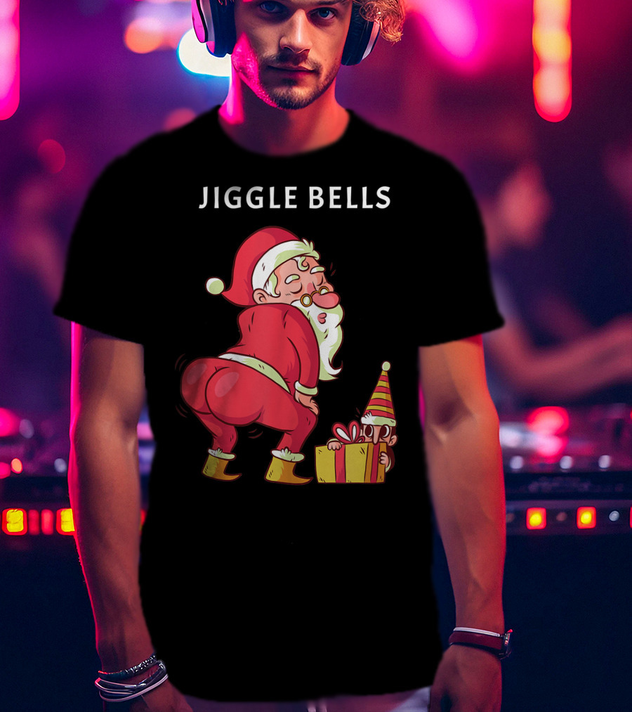 Jiggle Bells Santa Twerking With Gift T-Shirt