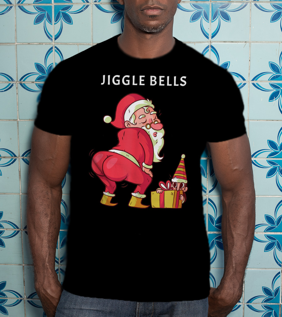 Jiggle Bells Santa Twerking With Gift T-Shirt