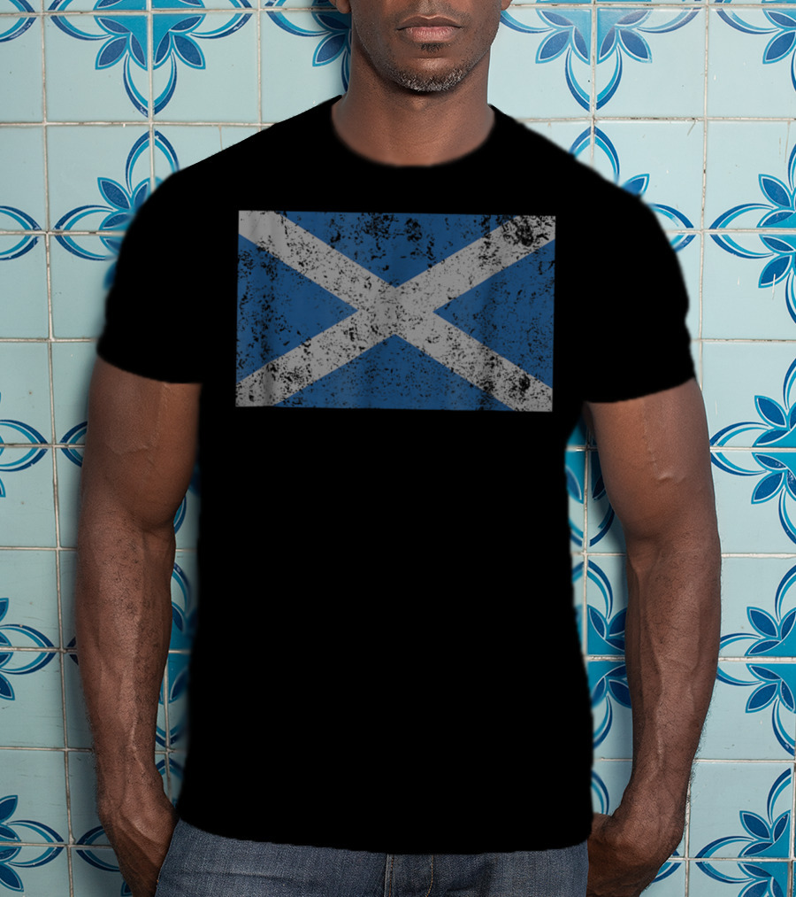 Scottish Saltire Saint Andrew's Cross Flag Scotland T-Shirt