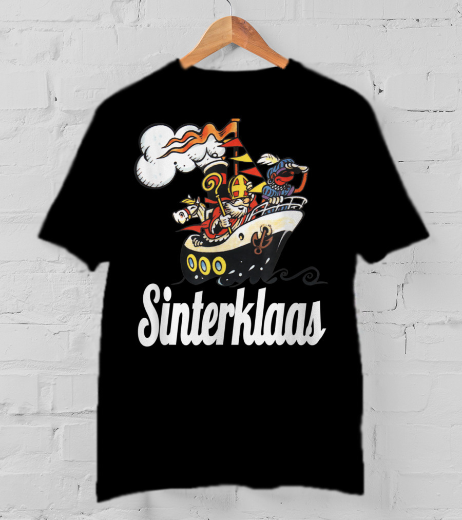 Sinterklaas Funny Sinterklaasboot With Zwarte Piet T-Shirt