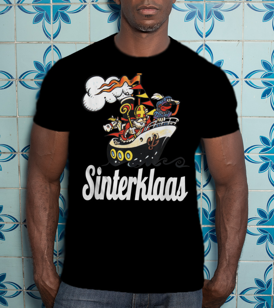 Sinterklaas Funny Sinterklaasboot With Zwarte Piet T-Shirt