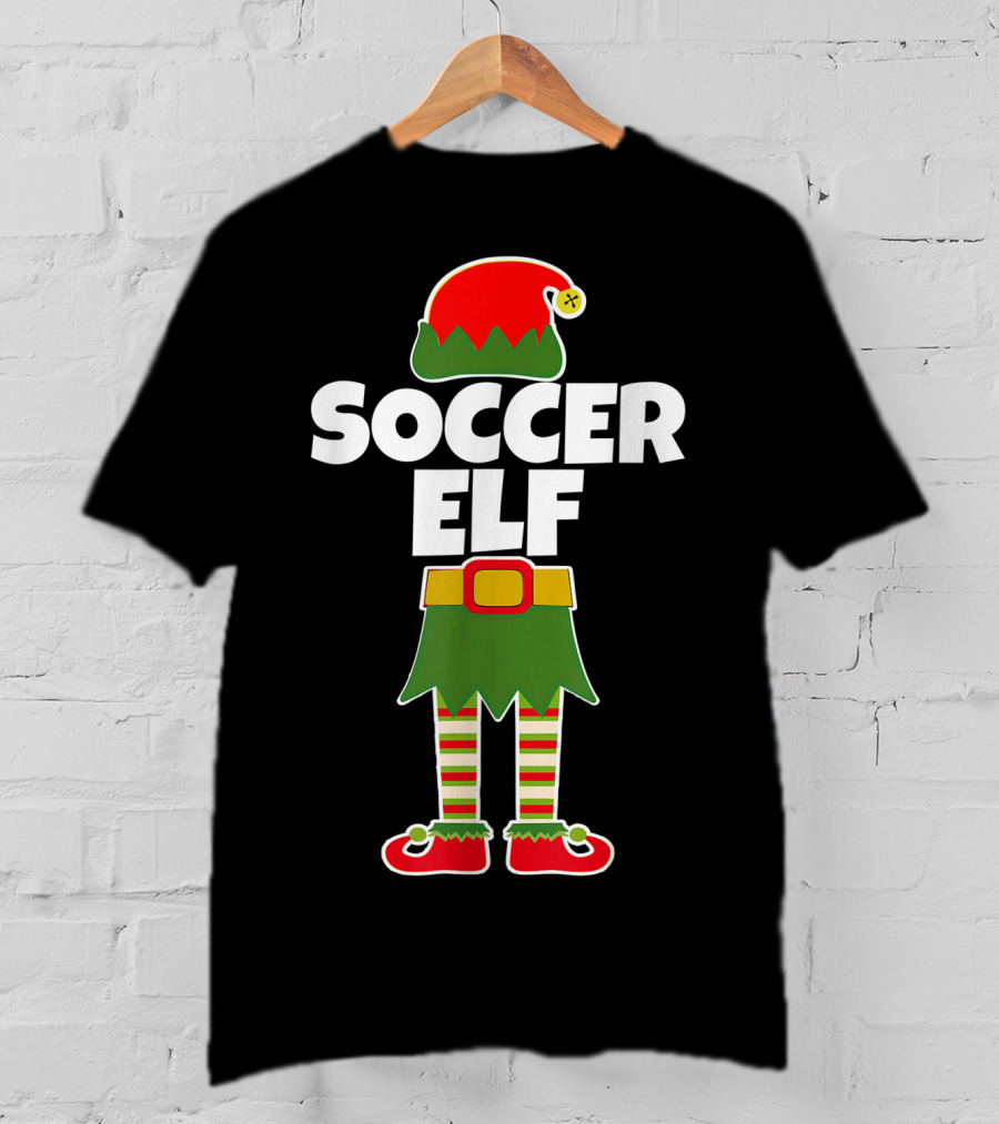 Soccer Elf Christmas Holiday Goalie Coach T-Shirt