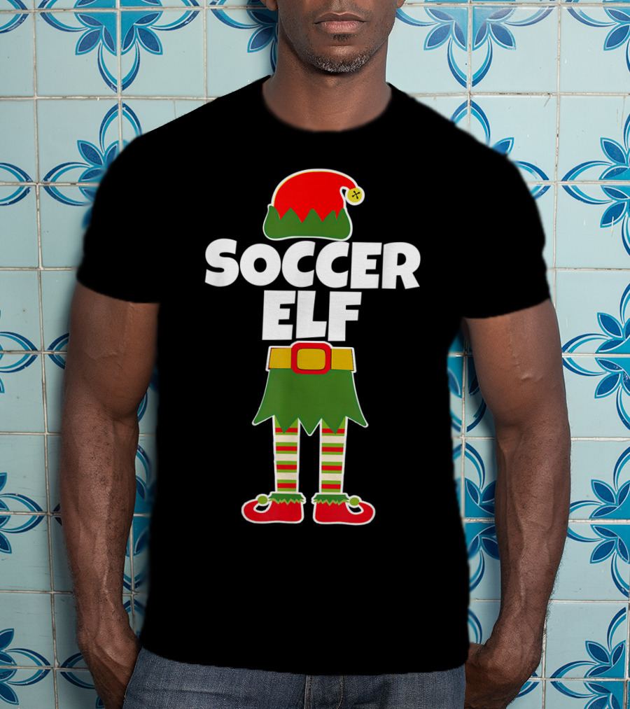 Soccer Elf Christmas Holiday Goalie Coach T-Shirt