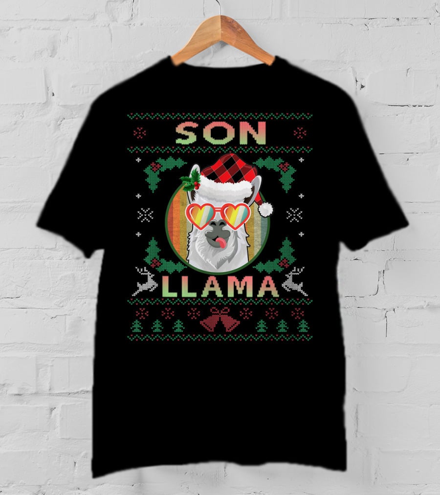 Llama Lovers Son Christmas T-Shirt