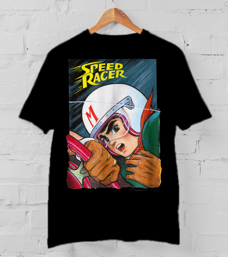 Speed Racer Close Up Helmet And Steering Wheel Action T-Shirt