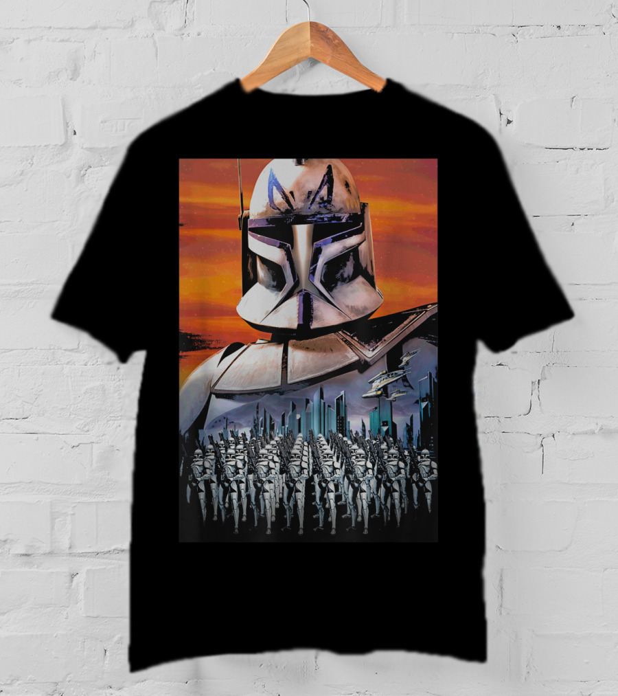 Star Wars Clone Wars Captain Rex And Clone Trooper Army T-Shirt
