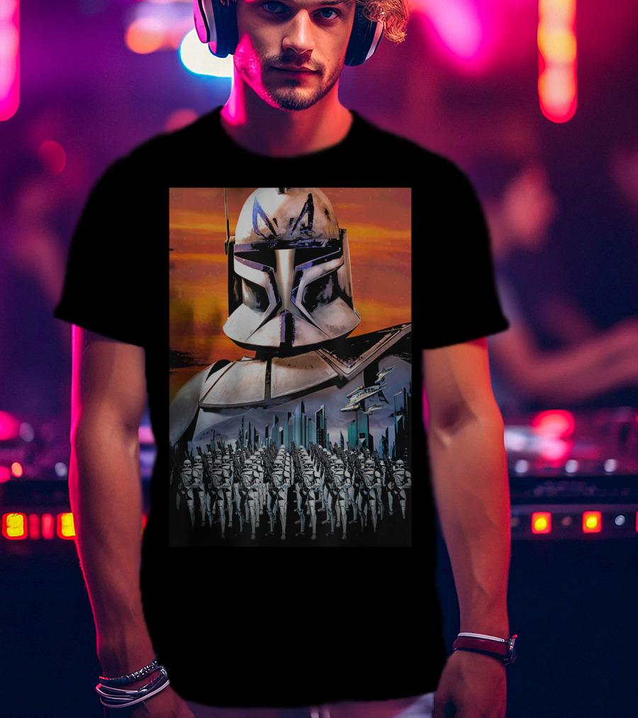 Star Wars Clone Wars Captain Rex And Clone Trooper Army T-Shirt