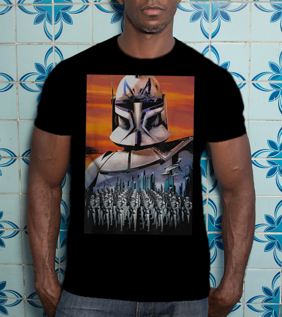 Star Wars Clone Wars Captain Rex And Clone Trooper Army T-Shirt