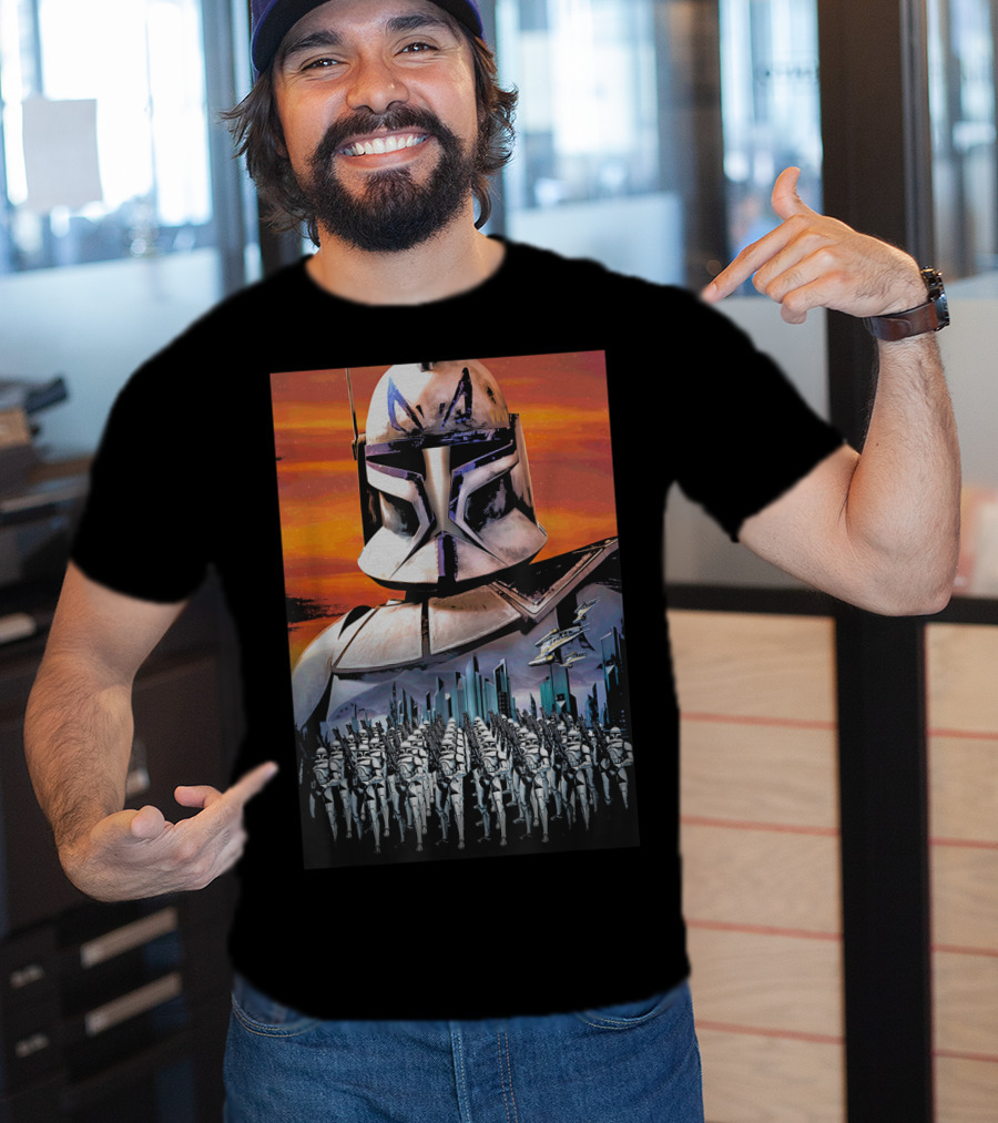 Star Wars Clone Wars Captain Rex And Clone Trooper Army T-Shirt