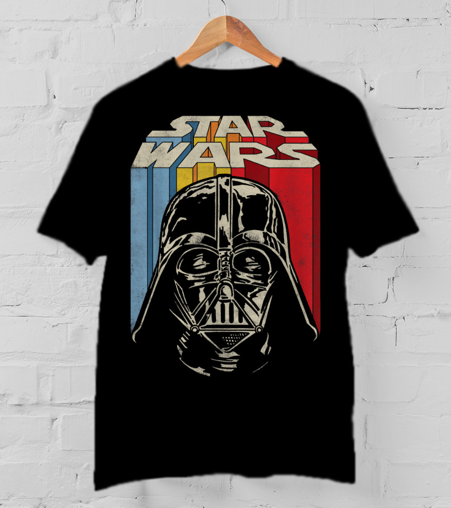 Star Wars Darth Vader Vintage Retro Stripes T-Shirt