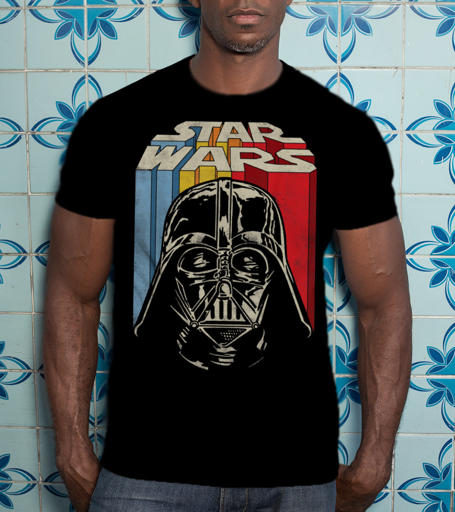Star Wars Darth Vader Vintage Retro Stripes T-Shirt