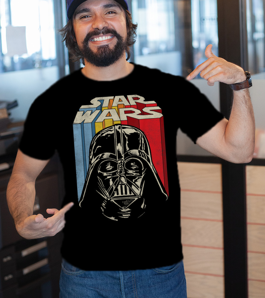 Star Wars Darth Vader Vintage Retro Stripes T-Shirt