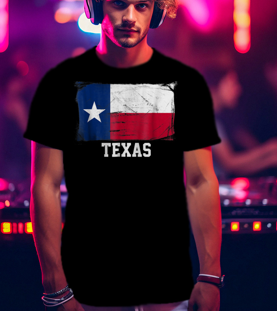 Texas Vintage Distressed Flag United States Iconic T-Shirt
