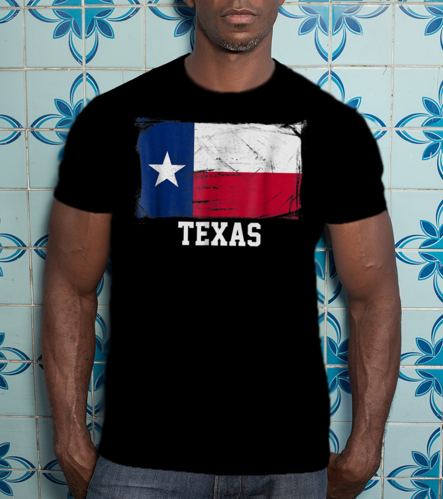 Texas Vintage Distressed Flag United States Iconic T-Shirt
