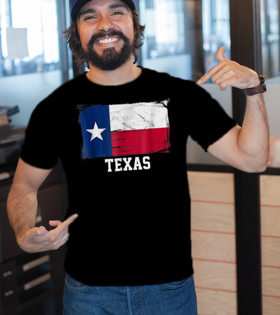 Texas Vintage Distressed Flag United States Iconic T-Shirt