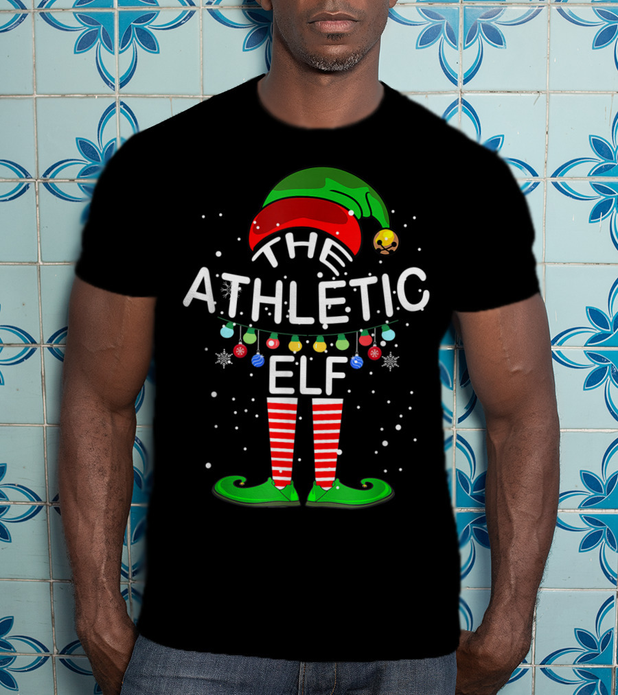 The Athletic Elf Family Christmas Matching Group Holiday T-Shirt
