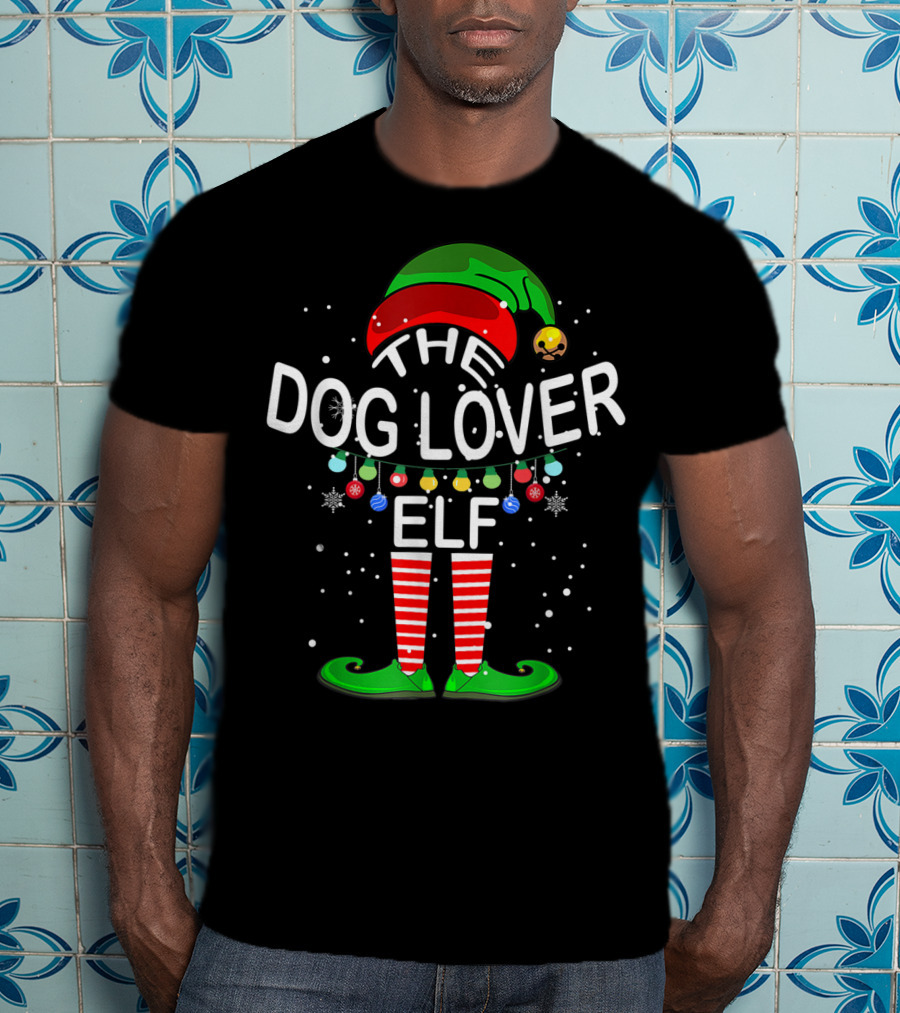 The Dog Lover Elf Family Matching Group Christmas Holiday T-Shirt