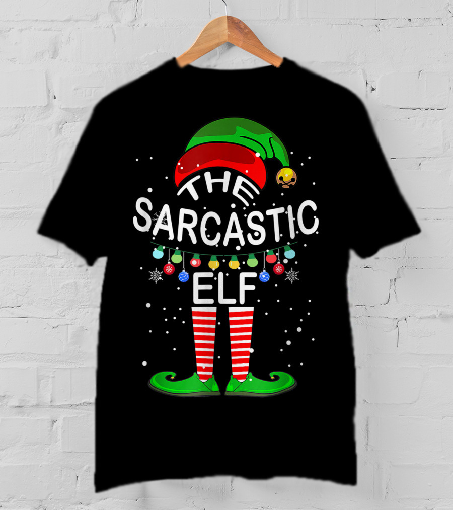 The Sarcastic Elf Christmas Matching Group Family Holiday T-Shirt