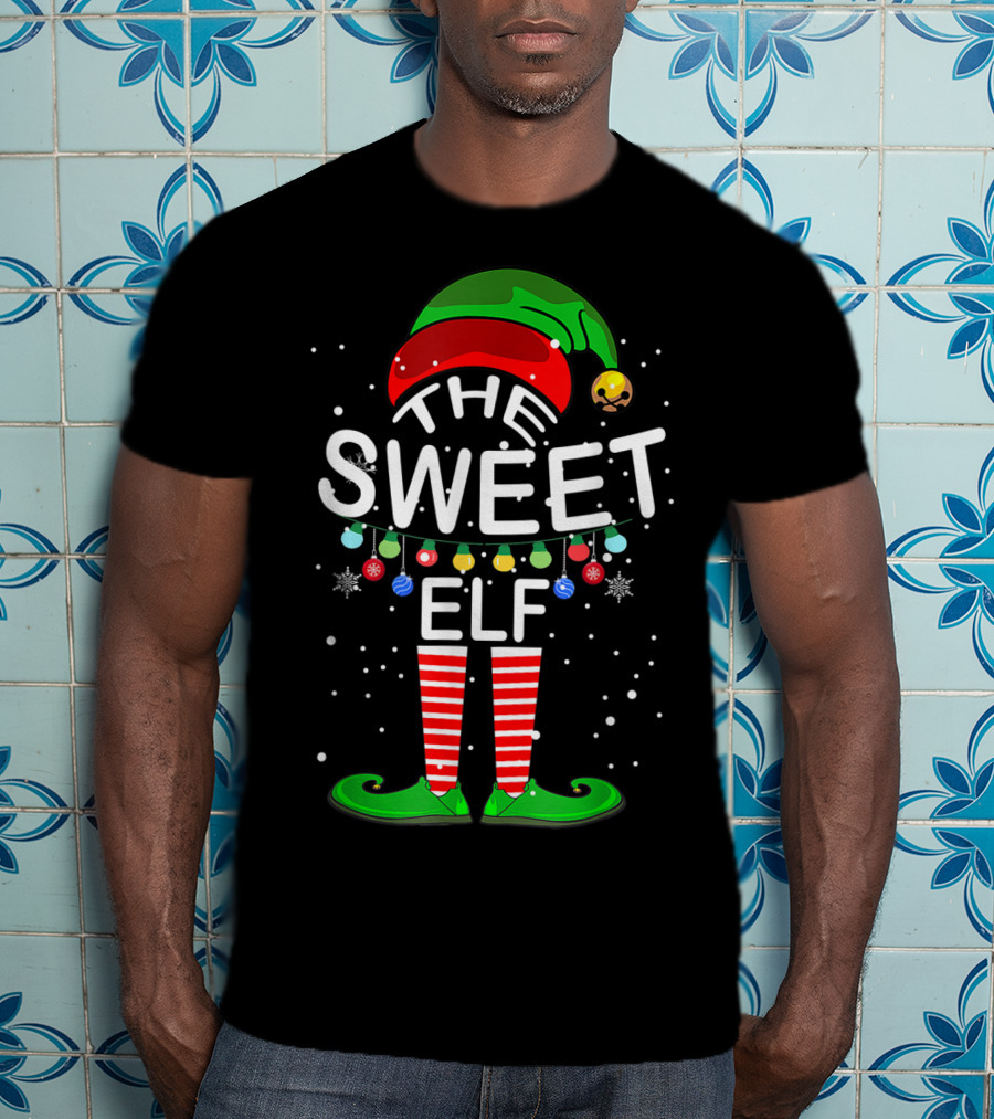 The Sweet Elf Christmas Lights Family Matching Outfits T-Shirt