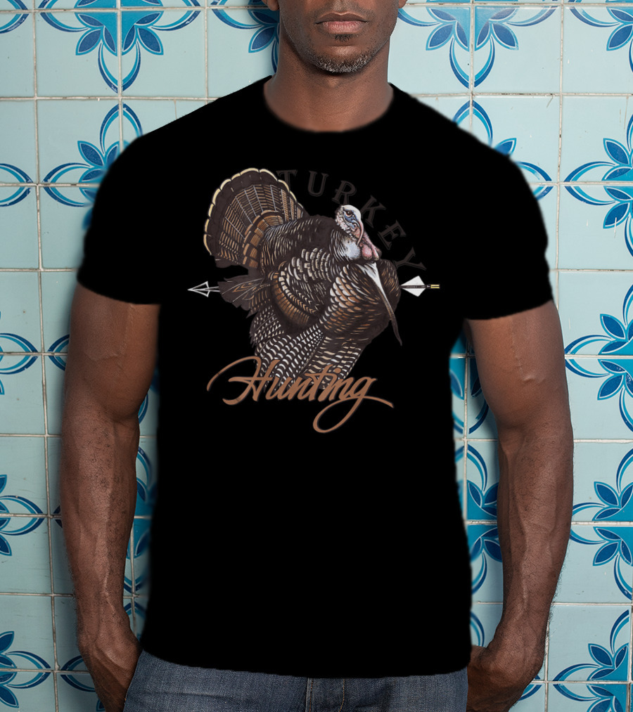 Turkey Hunting Arrow Backdrop T-Shirt