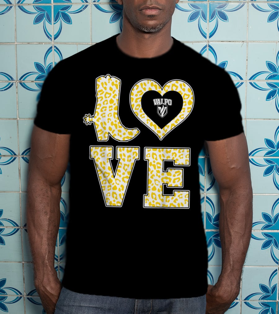 Valparaiso Crusaders Valpo Leopard Love Boot T-Shirt
