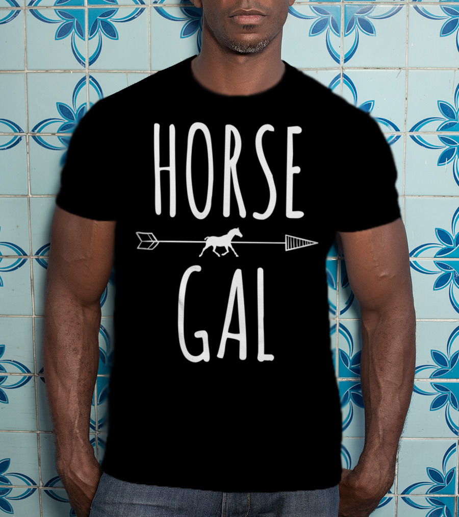 Horse Gal Arrow Motif T-Shirt