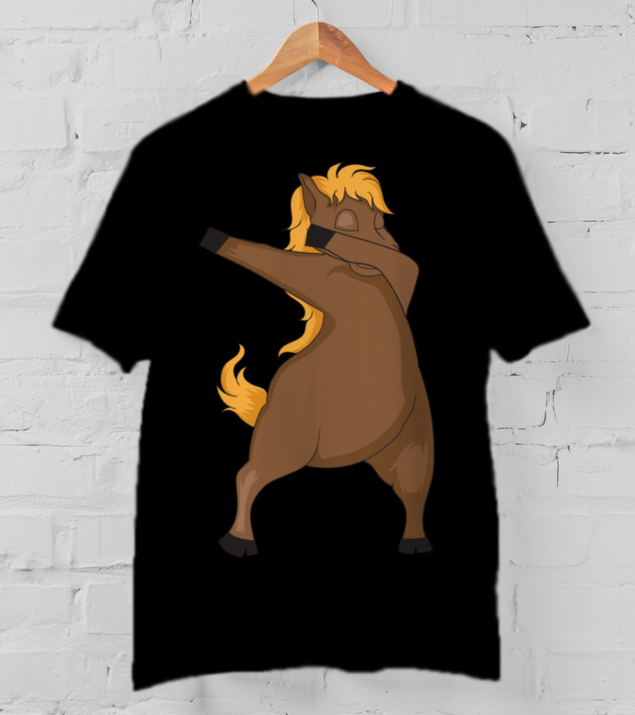 Cute Horse Dab Dance Pose Playful T-Shirt