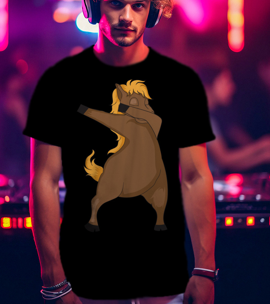 Cute Horse Dab Dance Pose Playful T-Shirt