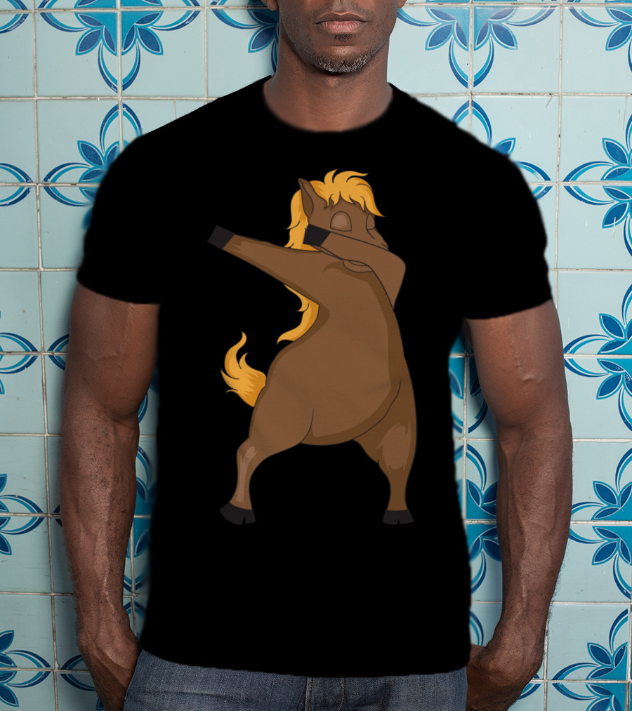 Cute Horse Dab Dance Pose Playful T-Shirt