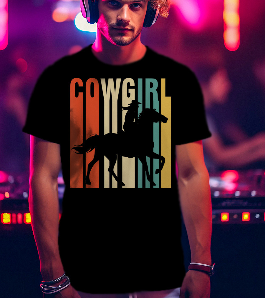 Cowgirl Silhouette Horse Rider T-Shirt