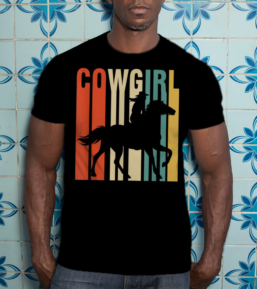 Cowgirl Silhouette Horse Rider T-Shirt