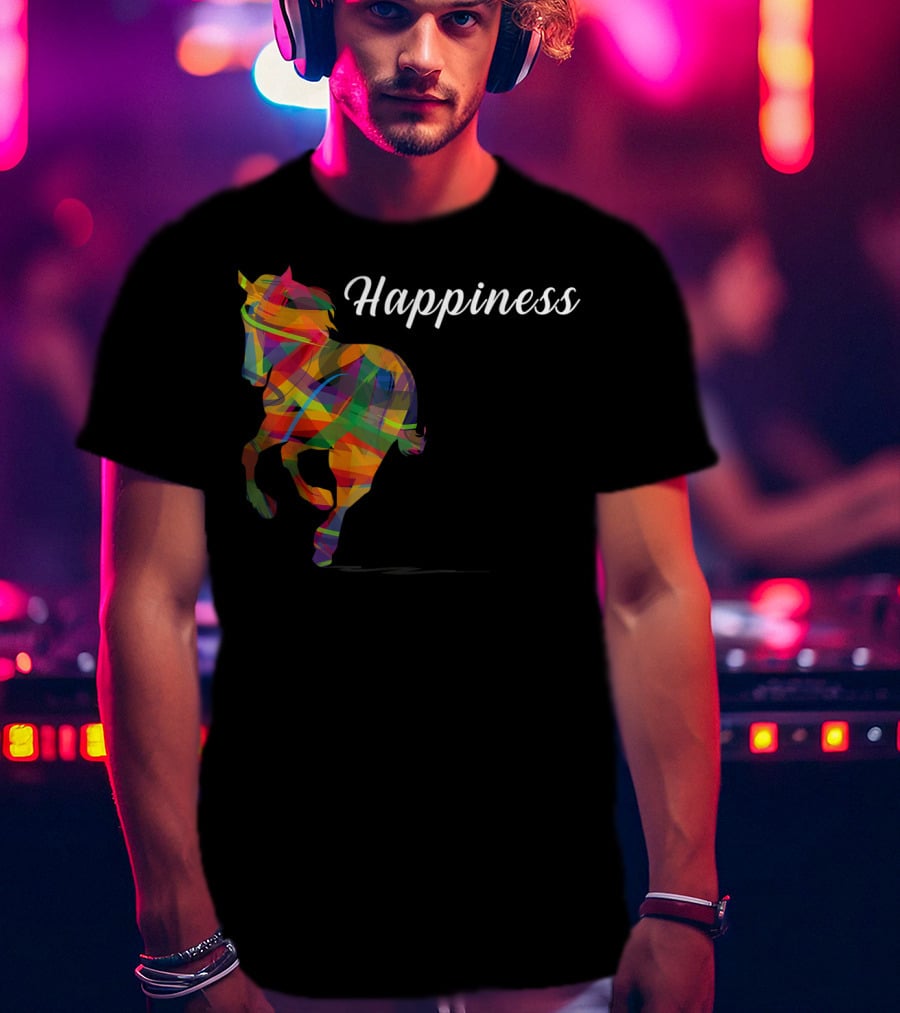 Happiness Colorful Cute Horse T-Shirt