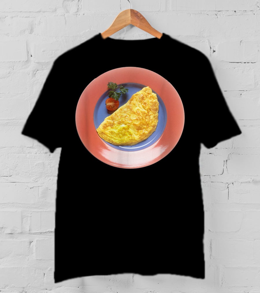 Egg Omelette On Colorful Plate T-Shirt