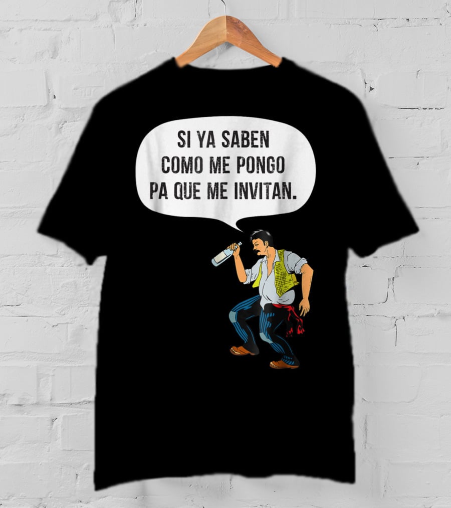 Si Ya Saben Como Me Pongo Pa Que Me Invitan Bottle Man T-Shirt