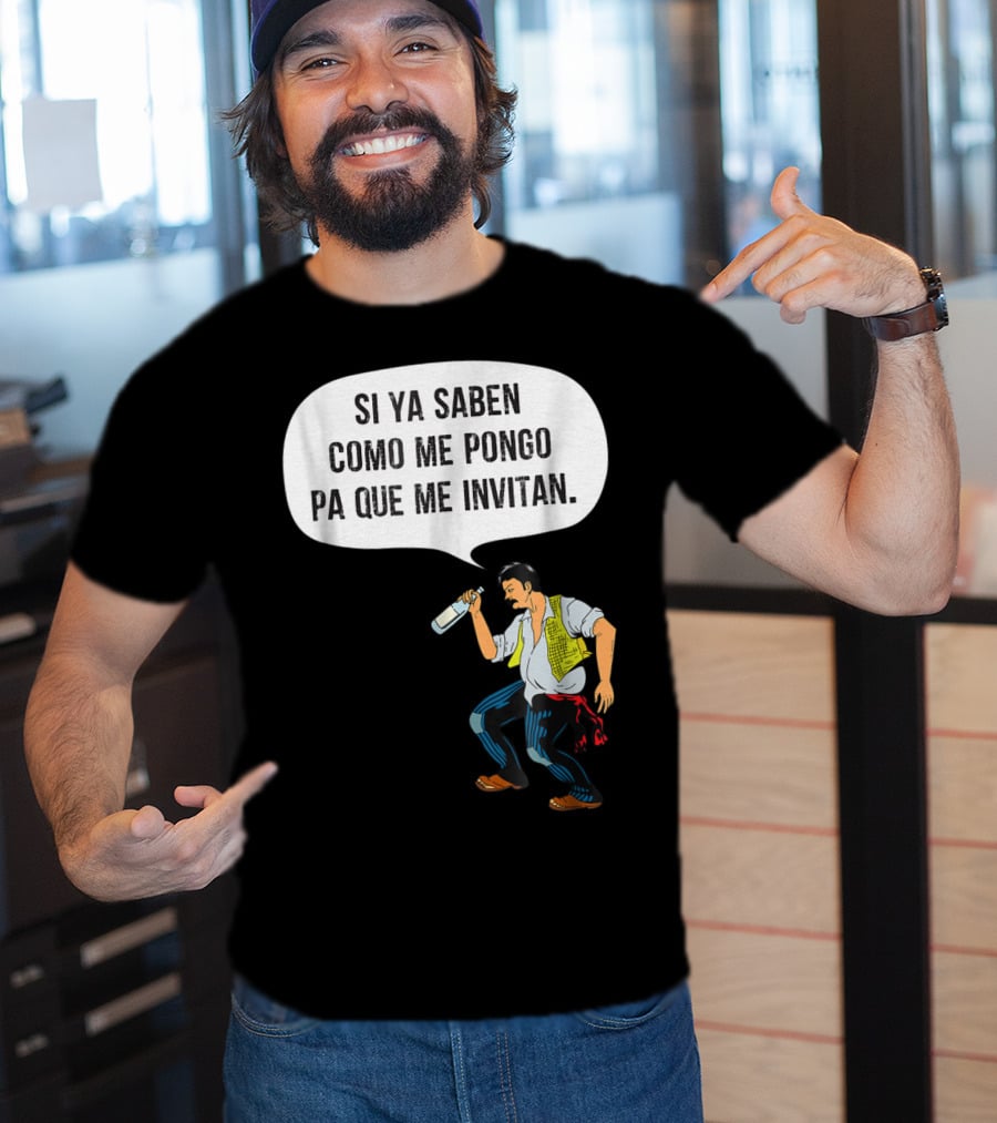 Si Ya Saben Como Me Pongo Pa Que Me Invitan Bottle Man T-Shirt