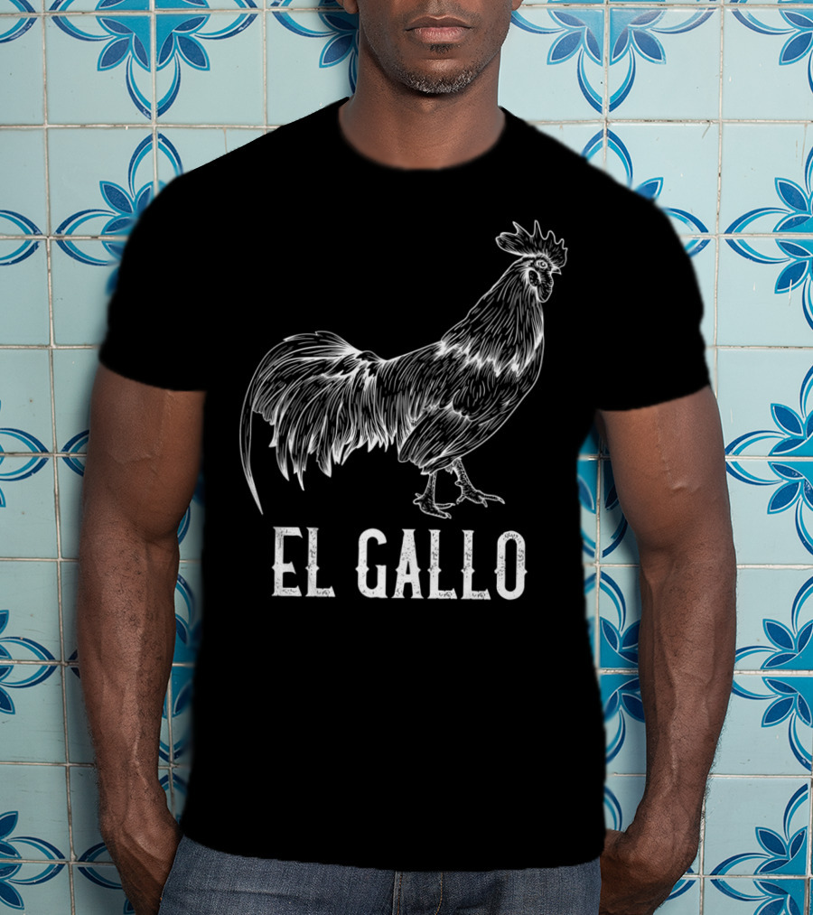 El Gallo Loteria Mexicana The Rooster Prem T-Shirt