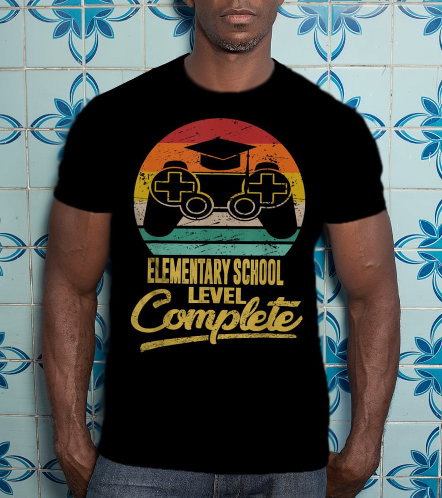 Elementary School Level Complete Last Day Of School Gaming Graduation T-Shirt