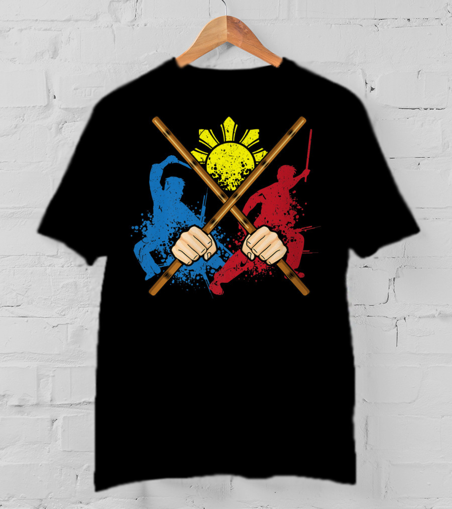 Eskrima Arni Kali Martial Arts Filipino Sun Symbol Warriors T-Shirt